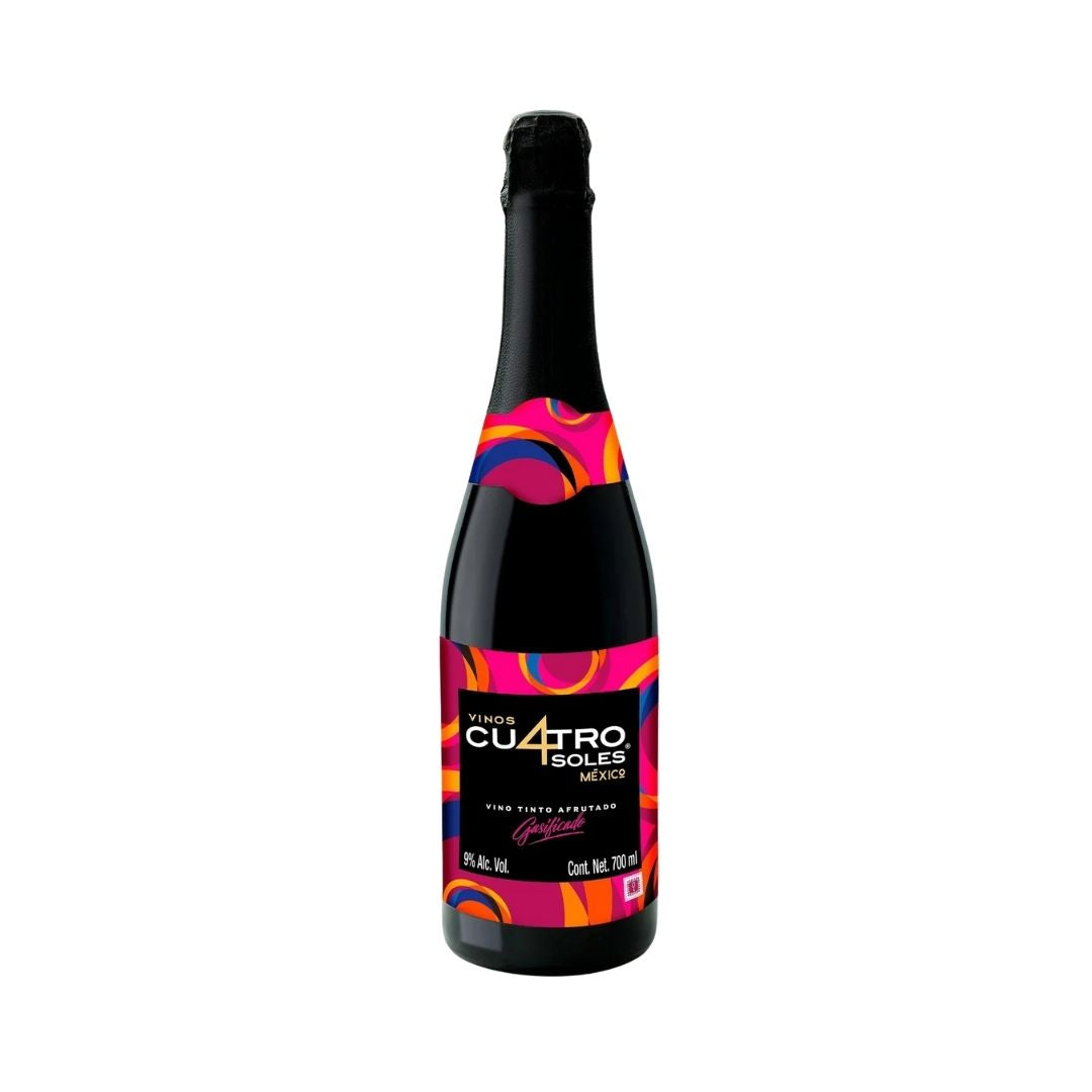 VM. CUATRO SOLES TINTO AFRUTADO GASIFICADO 6/700 ML