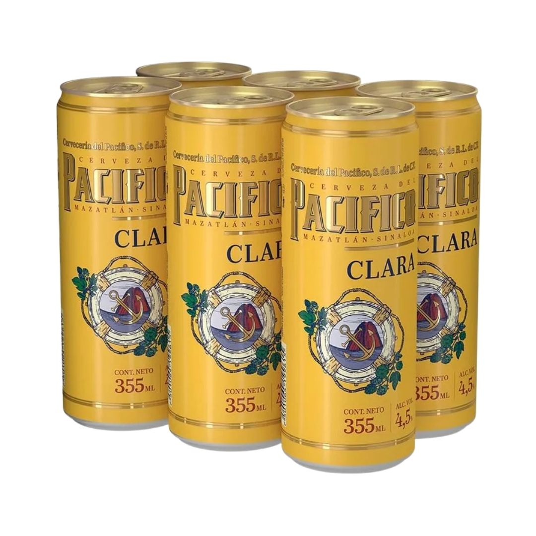 KIT. SIX PACK CERV. PACIFICO CLARA LATA 6/355ML