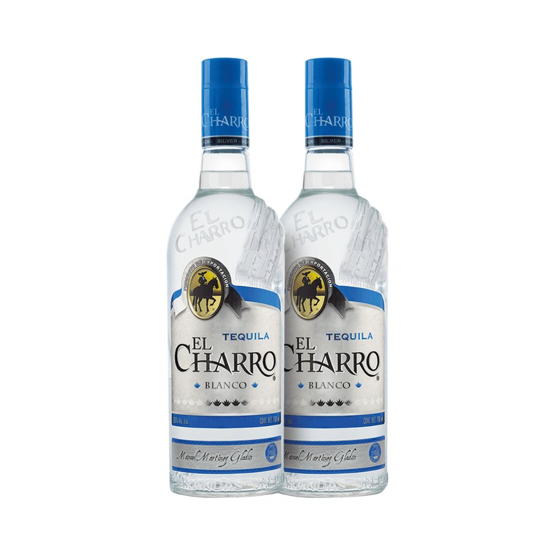 Paquete Tequila El Charro Blanco Dúo 2×750 ml