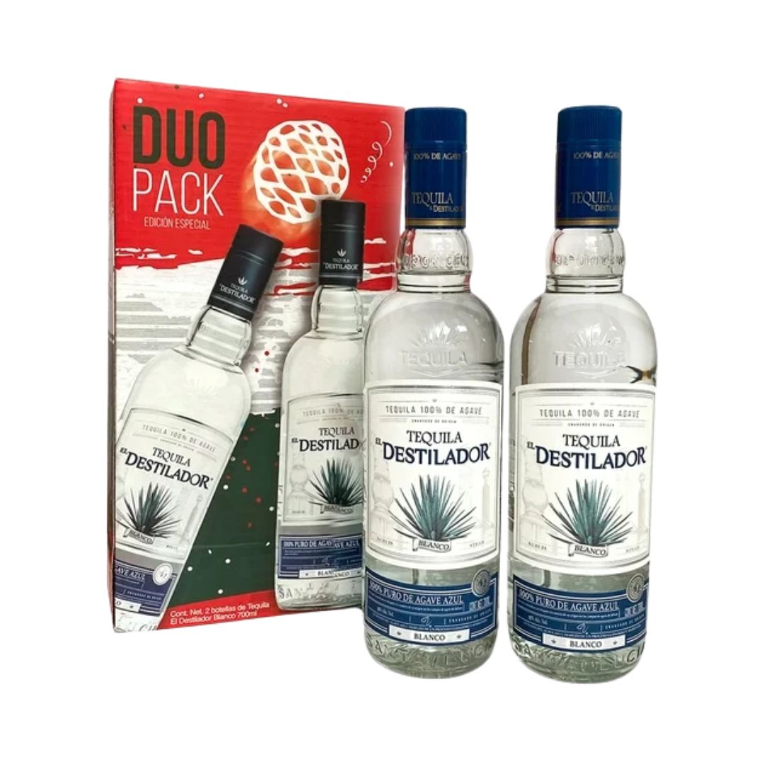 Paquete Tequila El Destilador Blanco Dúo 2×750 ml